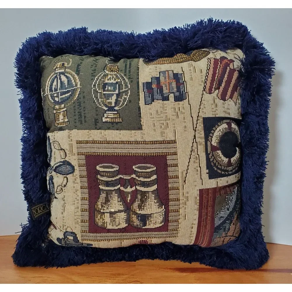 Borgata Vintage Pillow Maritime Nautical Naval Beach Sailing Anchor‎ Sea